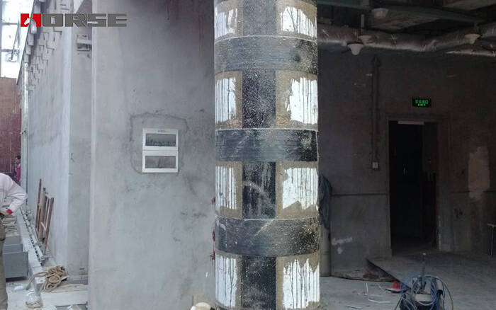 column strengthening by carbon fiber fabric