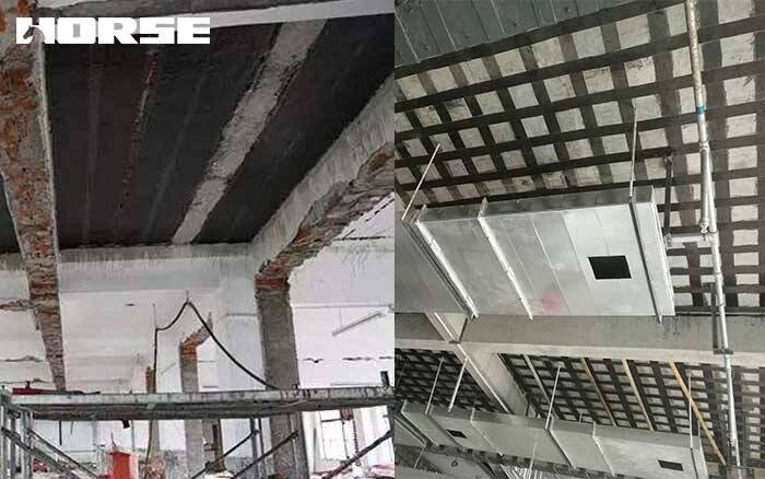 carbon fiber reinforced masonry structure and concrete structure