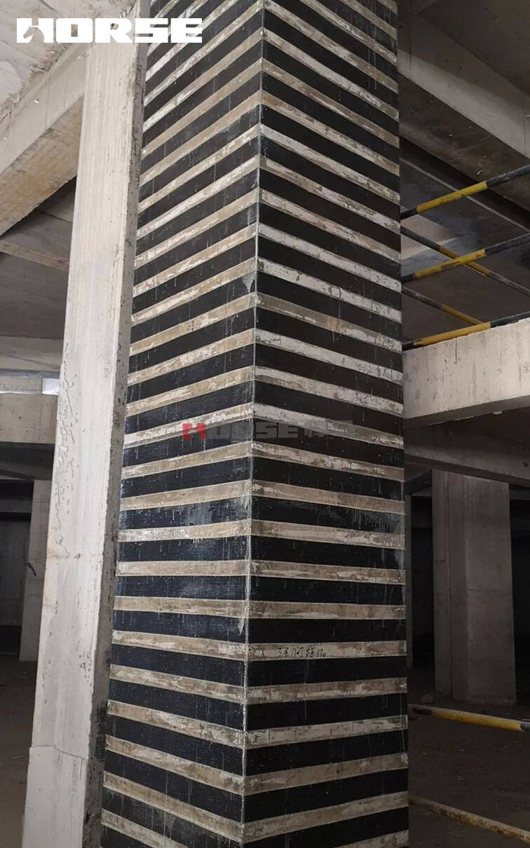 carbon fiber reinforced polymer for column strengthening